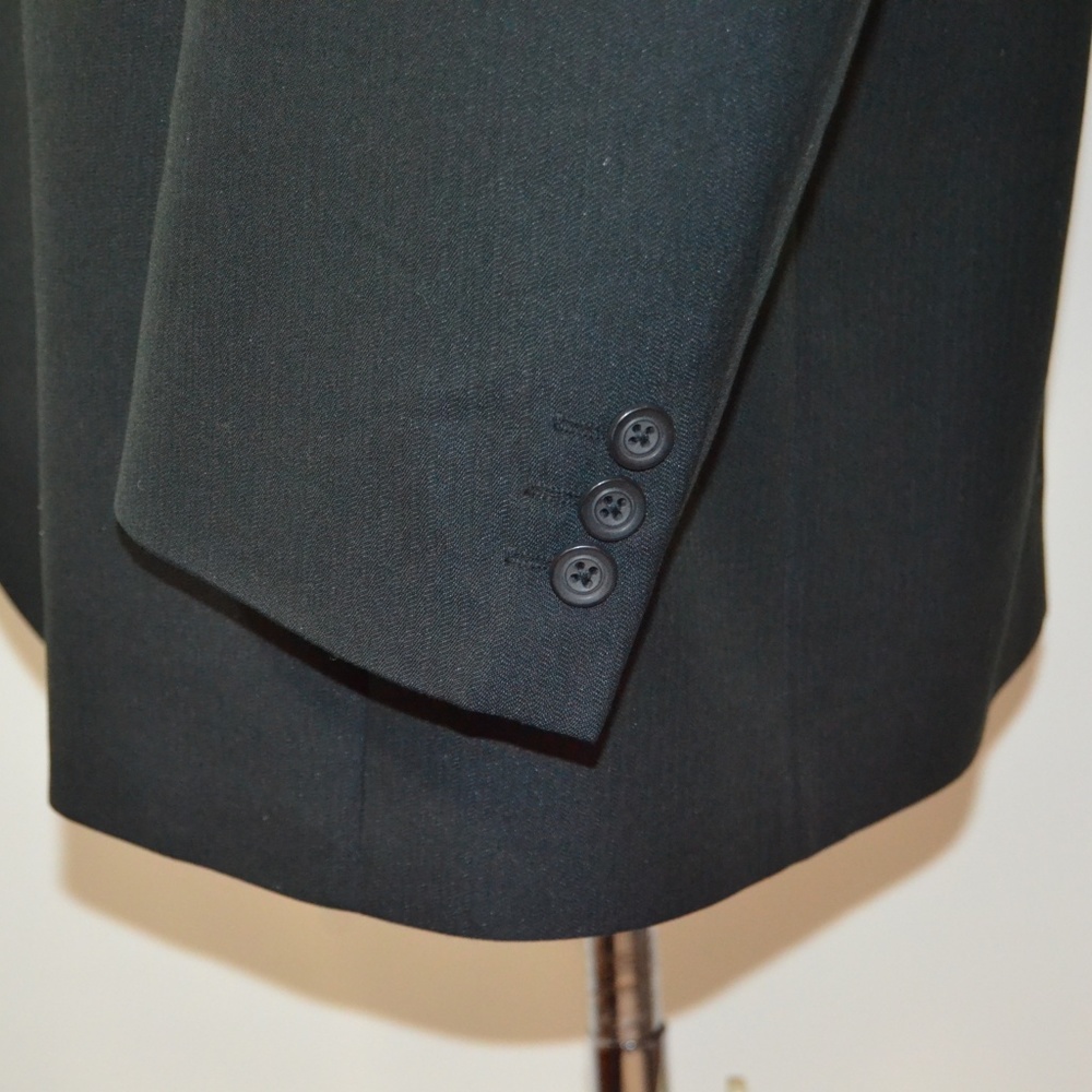 Claiborne 42L Sport Coat Blazer Suit Jacket Black - Picture 3 of 8